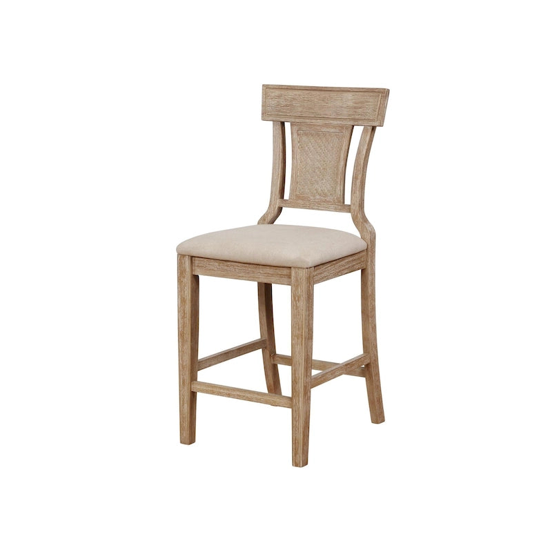 Handwoven Rattan Farmhouse Counter Stool