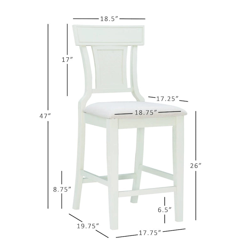 Handwoven Rattan Farmhouse Counter Stool