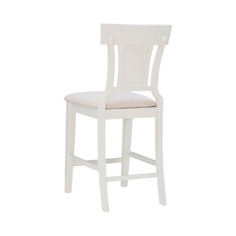 Handwoven Rattan Farmhouse Counter Stool
