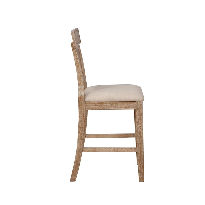 Handwoven Rattan Farmhouse Counter Stool