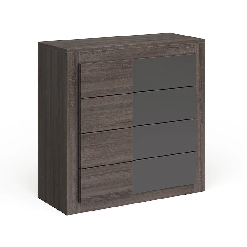 Dark Oak-finished 4-drawer Chest