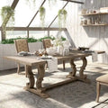 Rustic 90-inch Wood Expandable Dining Table