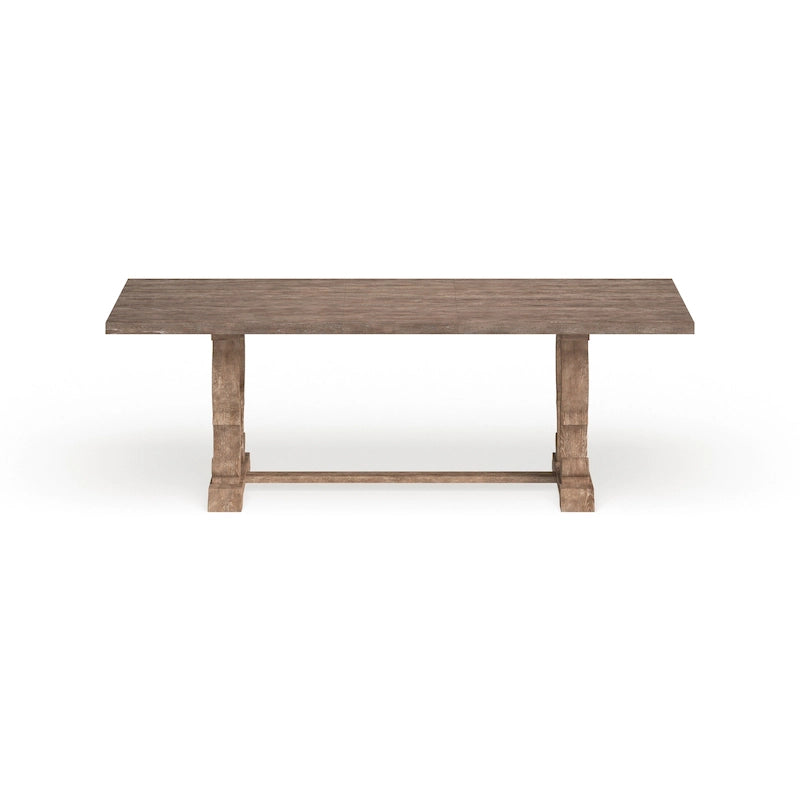 Rustic 90-inch Wood Expandable Dining Table