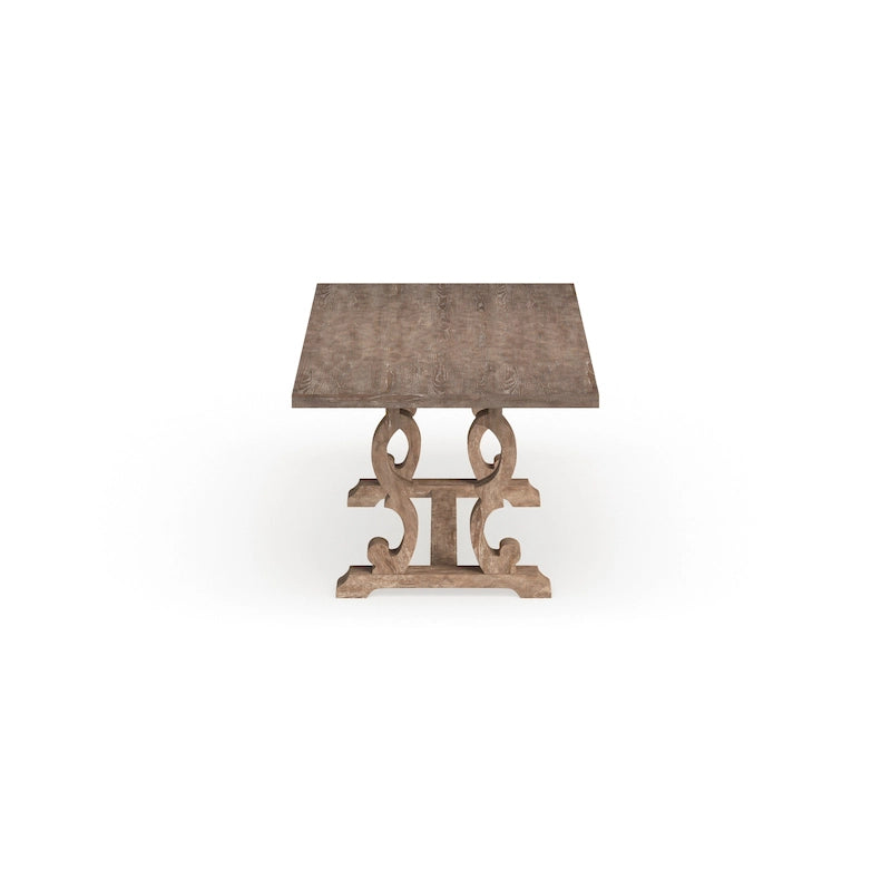 Rustic 90-inch Wood Expandable Dining Table