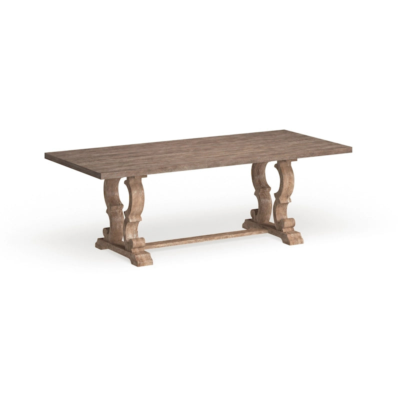 Rustic 90-inch Wood Expandable Dining Table
