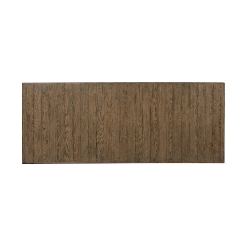 Chalkboard Finish Trestle Dining Table with Self-Storing Leaf