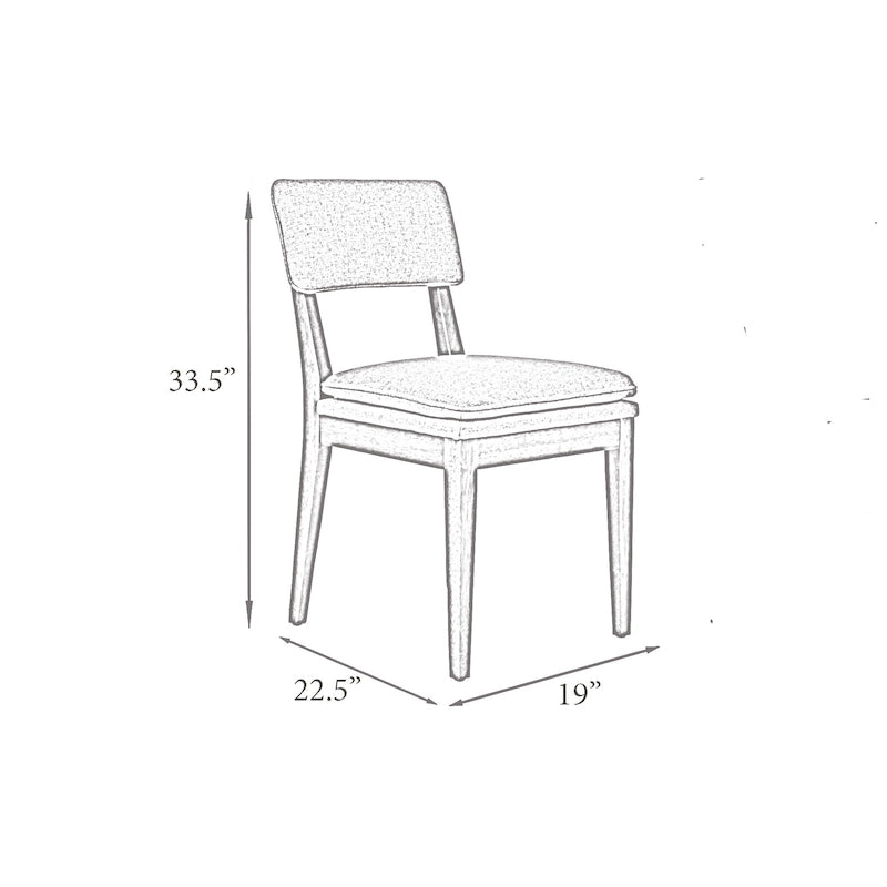 Solid Wood Upholstered Dining Chairs (Set of 2)