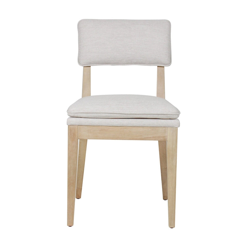 Solid Wood Upholstered Dining Chairs (Set of 2)