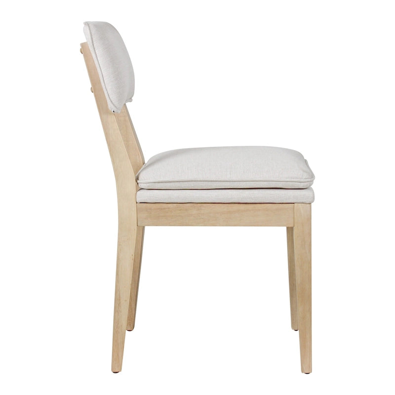 Solid Wood Upholstered Dining Chairs (Set of 2)