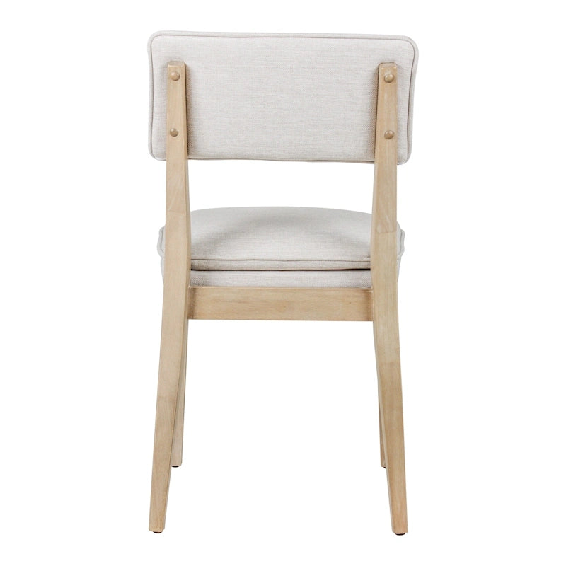 Solid Wood Upholstered Dining Chairs (Set of 2)