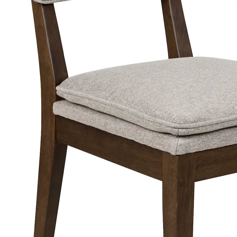 Solid Wood Upholstered Dining Chairs (Set of 2)