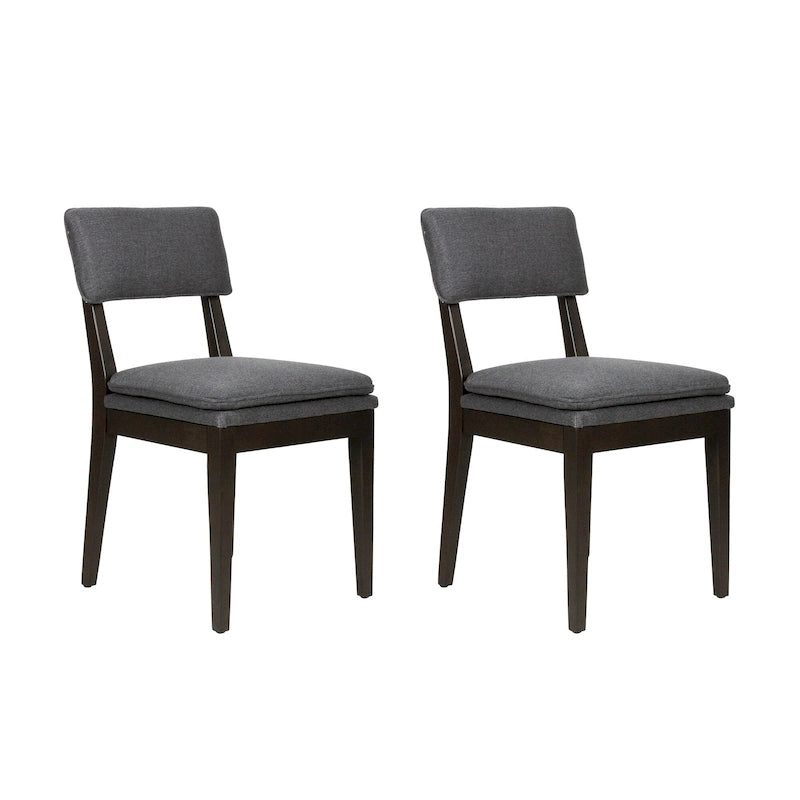 Solid Wood Upholstered Dining Chairs (Set of 2)