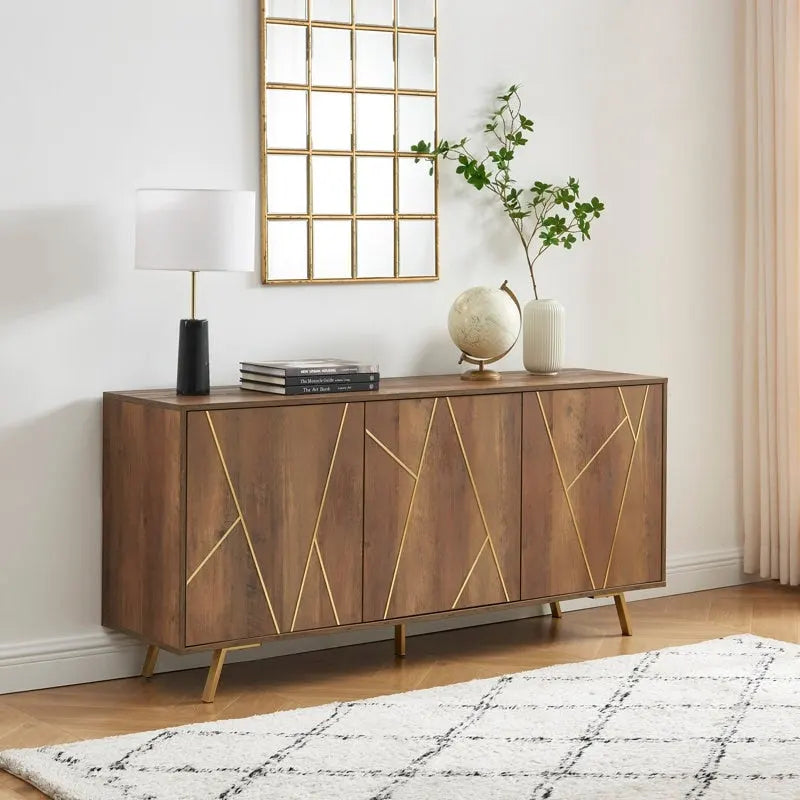 63 W Wood Buffets and Sideboards Storage Cabinet