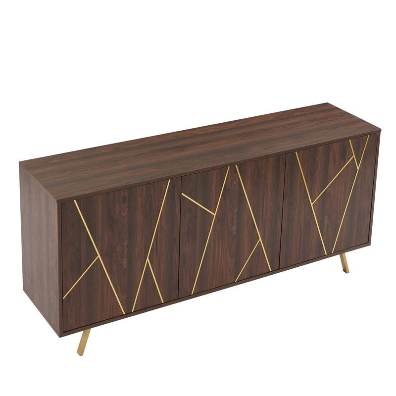 63 W Wood Buffets and Sideboards Storage Cabinet