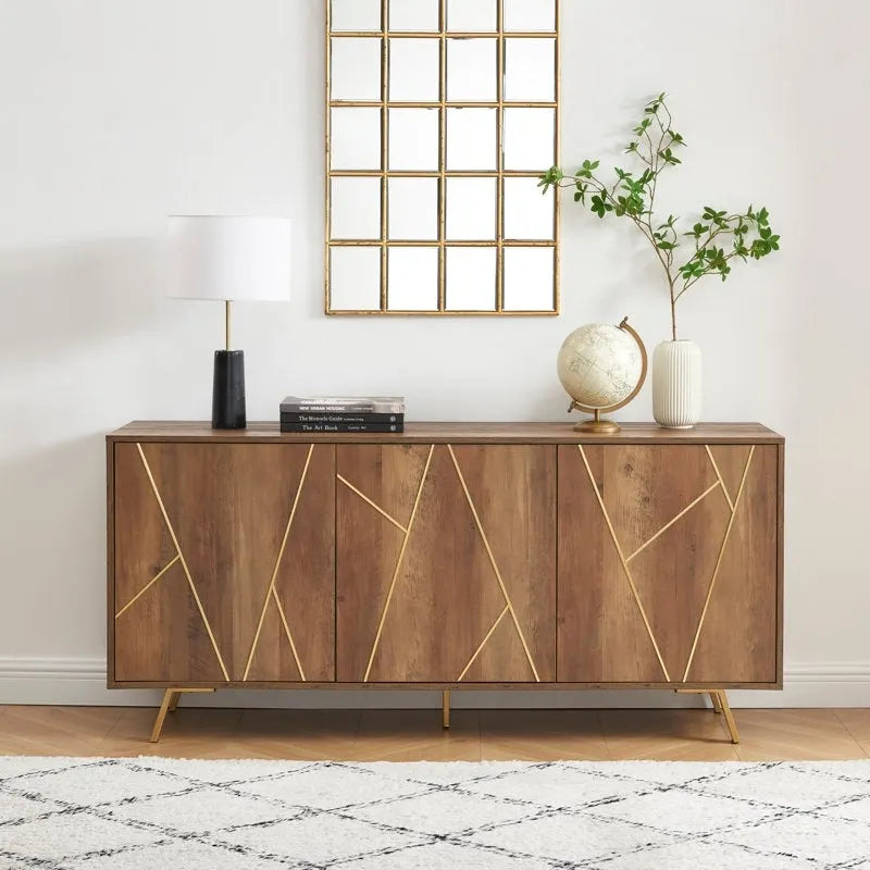 63 W Wood Buffets and Sideboards Storage Cabinet