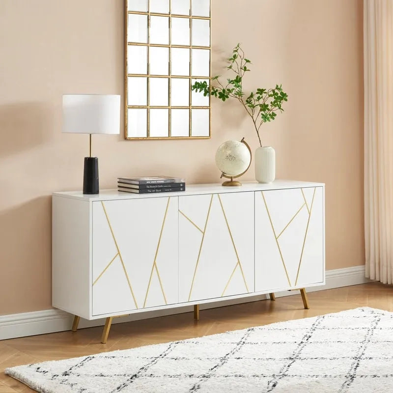 63 W Wood Buffets and Sideboards Storage Cabinet