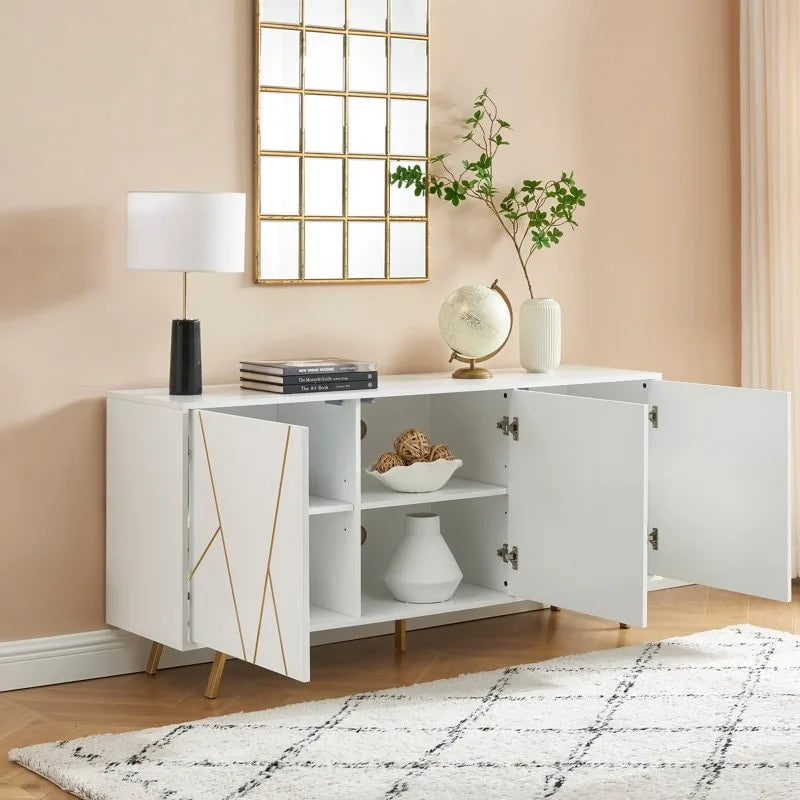63 W Wood Buffets and Sideboards Storage Cabinet