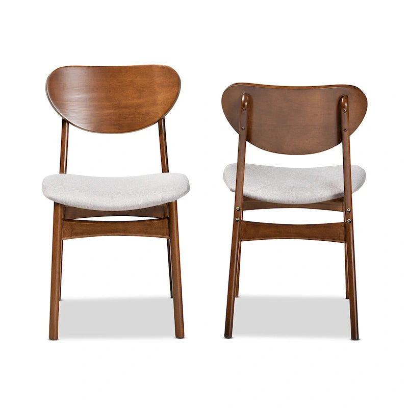 Mid-Century Modern 2-Piece Dining Chair Set