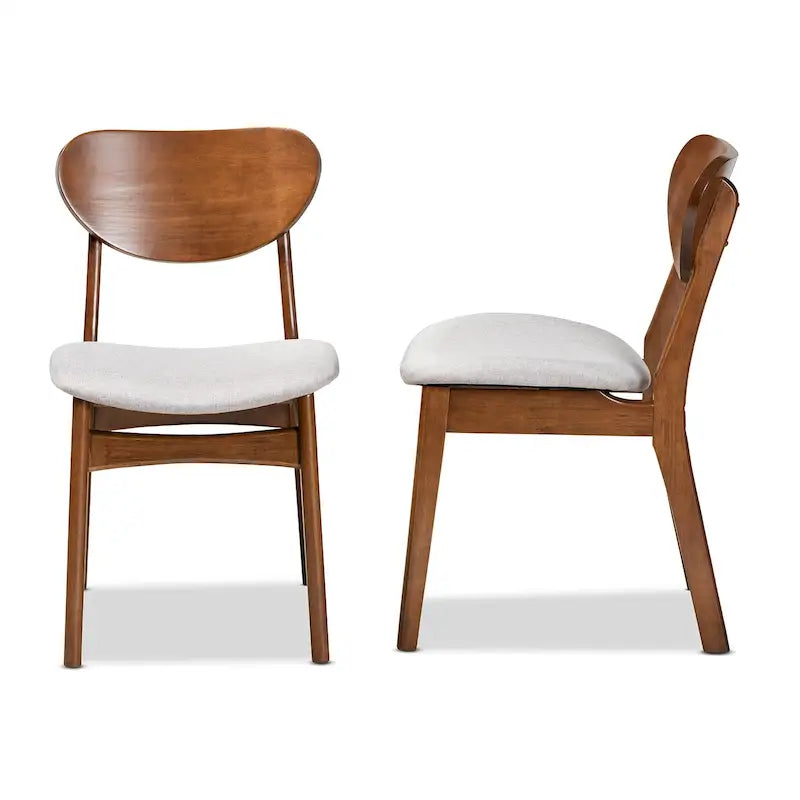 Mid-Century Modern 2-Piece Dining Chair Set