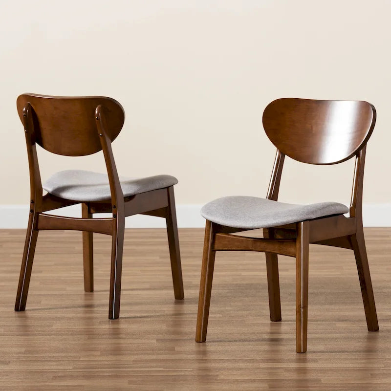 Mid-Century Modern 2-Piece Dining Chair Set