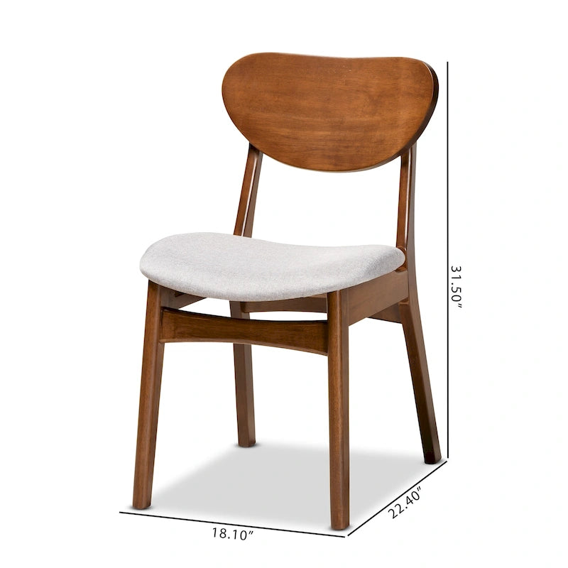 Mid-Century Modern 2-Piece Dining Chair Set