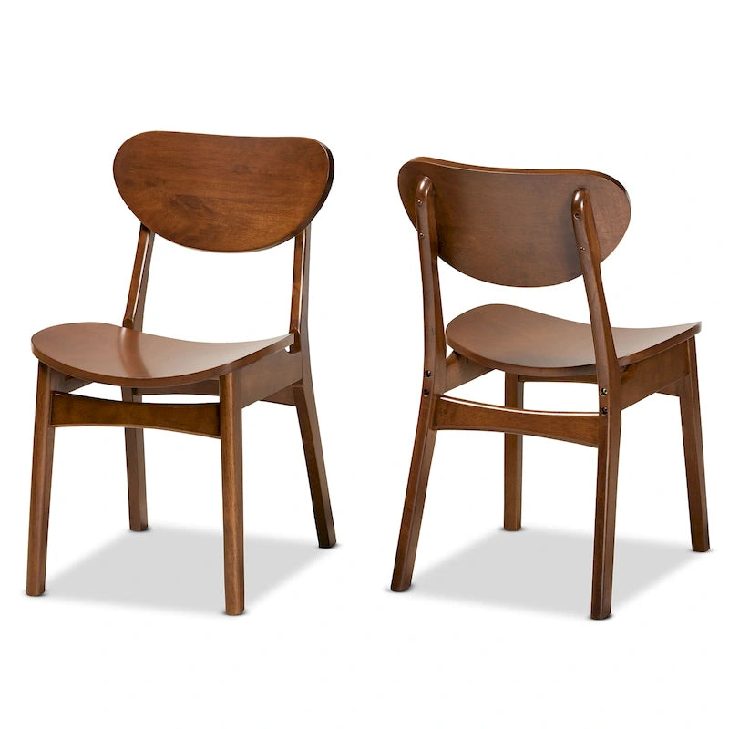 Mid-Century Modern 2-Piece Dining Chair Set
