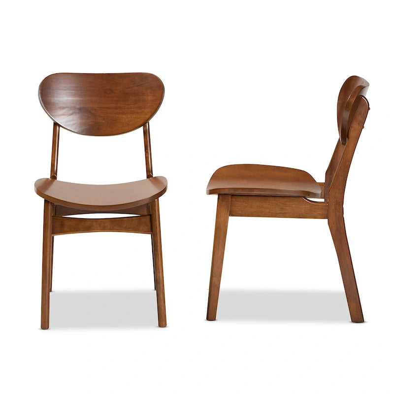 Mid-Century Modern 2-Piece Dining Chair Set