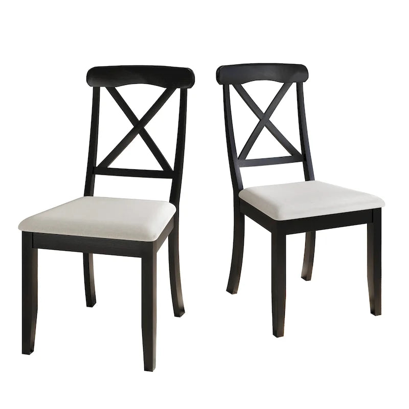 Farmhouse Style Wooden Dining Chairs (Set of 2)