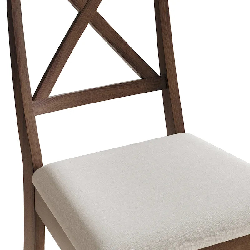 Farmhouse Style Wooden Dining Chairs (Set of 2)