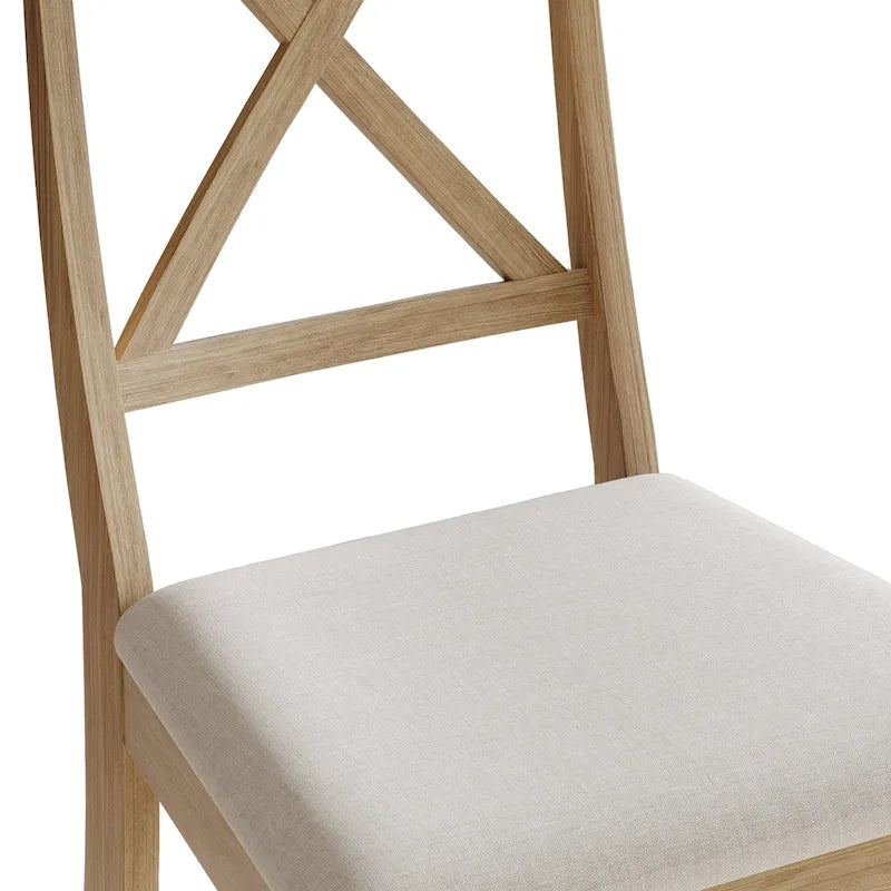 Farmhouse Style Wooden Dining Chairs (Set of 2)