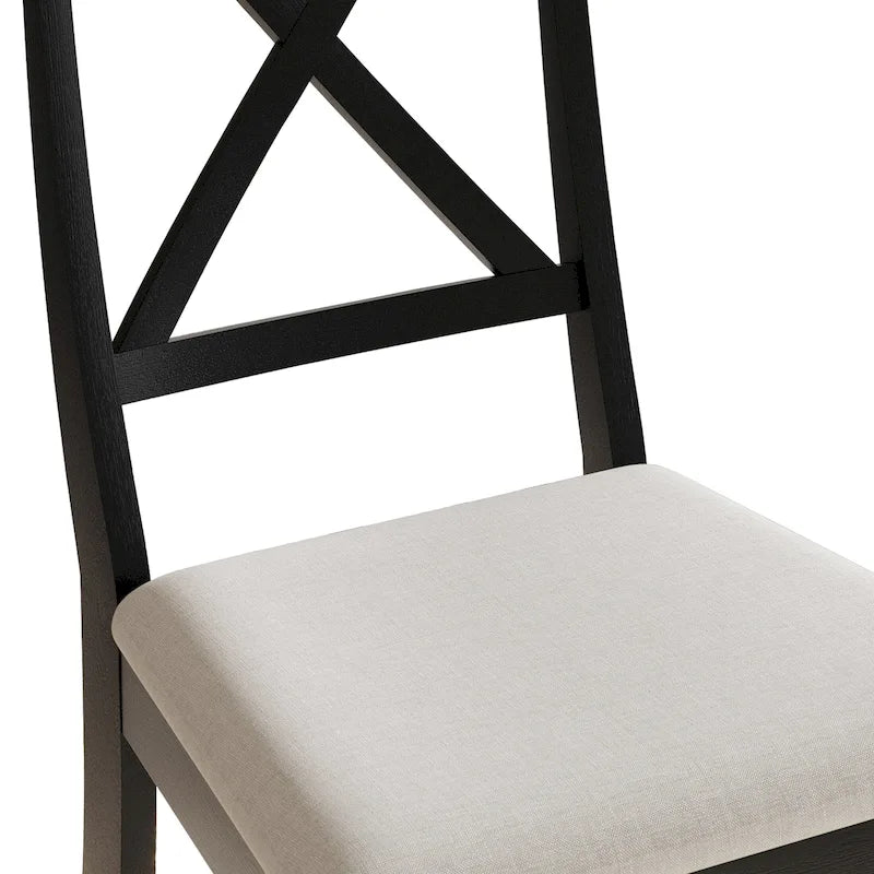 Farmhouse Style Wooden Dining Chairs (Set of 2)