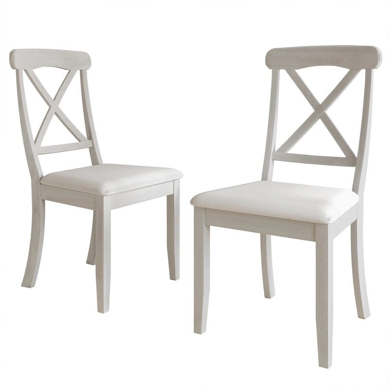 Farmhouse Style Wooden Dining Chairs (Set of 2)