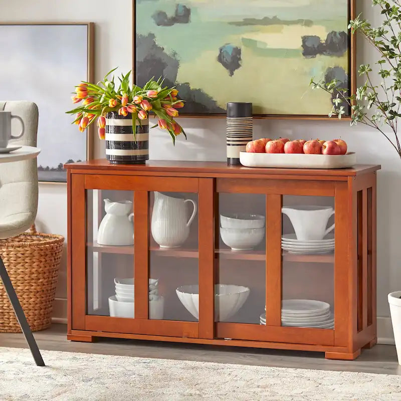 Sliding Glass Door Stackable China Cabinet