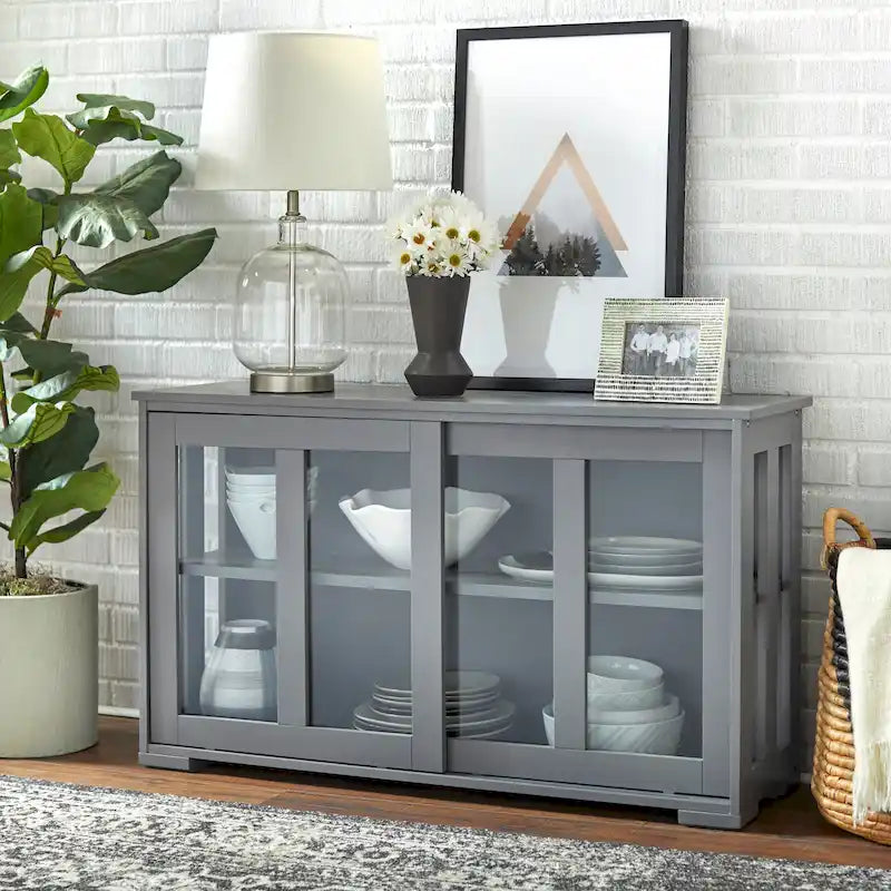 Sliding Glass Door Stackable China Cabinet