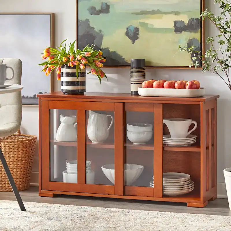 Sliding Glass Door Stackable China Cabinet