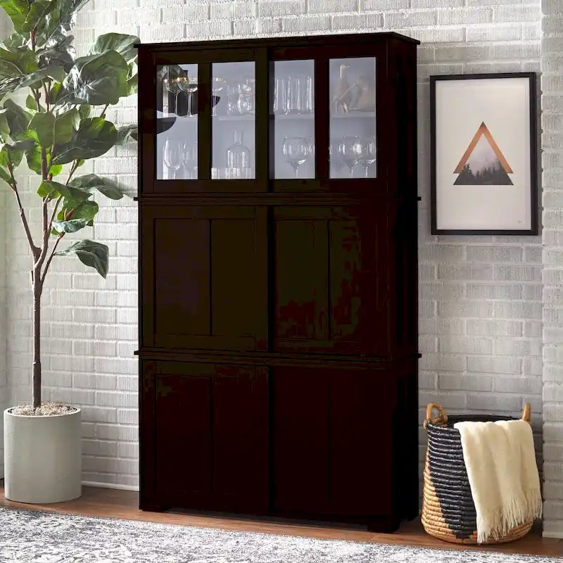 Sliding Glass Door Stackable China Cabinet