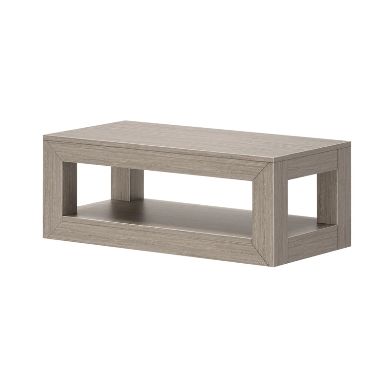 Modern Rectangular Coffee Table with Shelf