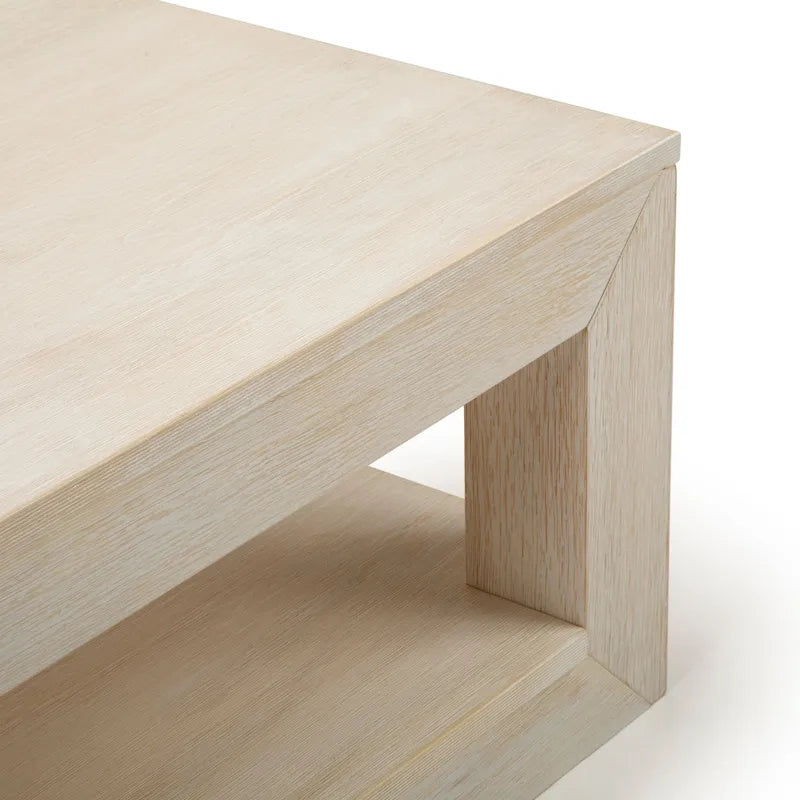 Modern Rectangular Coffee Table with Shelf