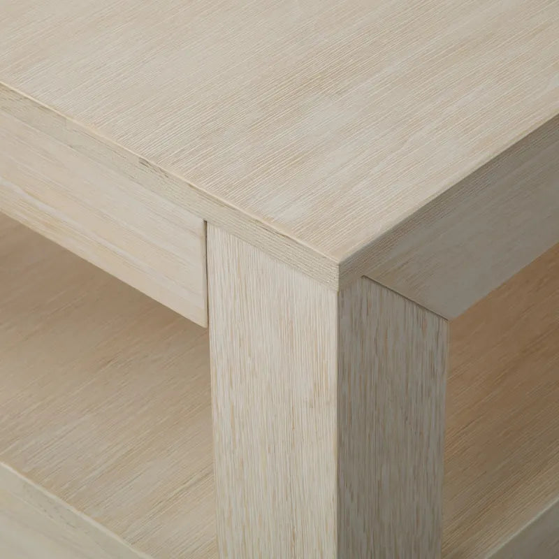 Modern Rectangular Coffee Table with Shelf