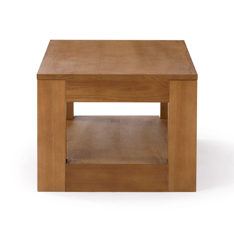 Modern Rectangular Coffee Table with Shelf