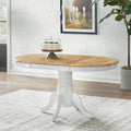 Farmhouse Solid Wood Dining Table with Extension Leaf