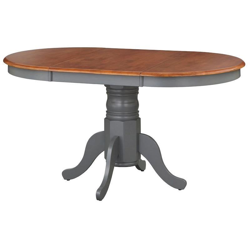 Farmhouse Solid Wood Dining Table with Extension Leaf