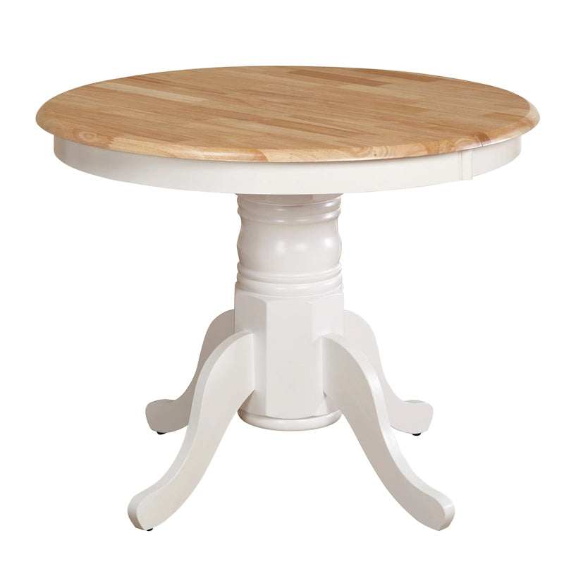 Farmhouse Solid Wood Dining Table with Extension Leaf