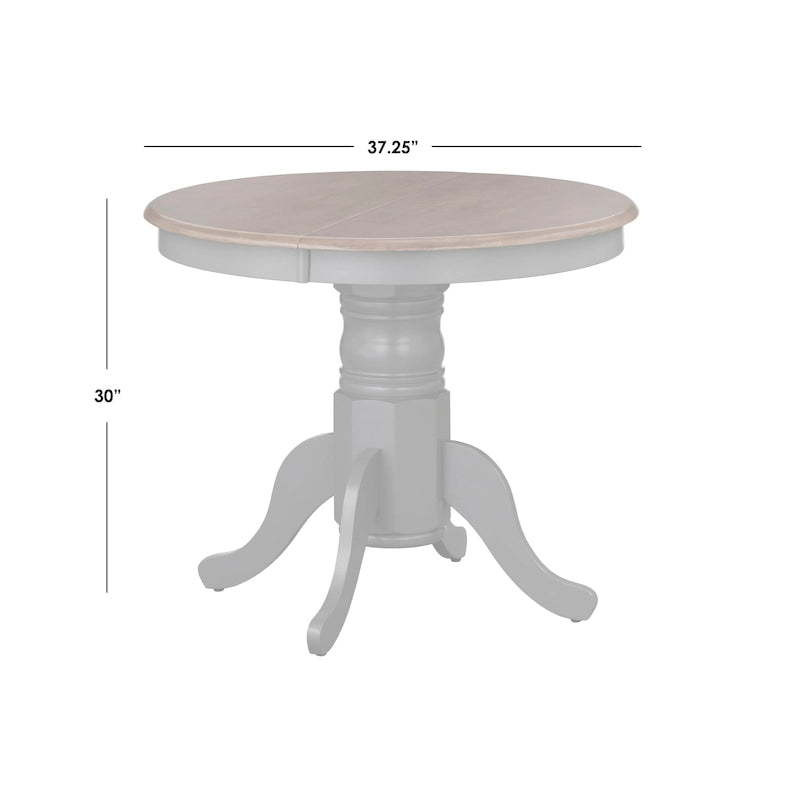 Farmhouse Solid Wood Dining Table with Extension Leaf