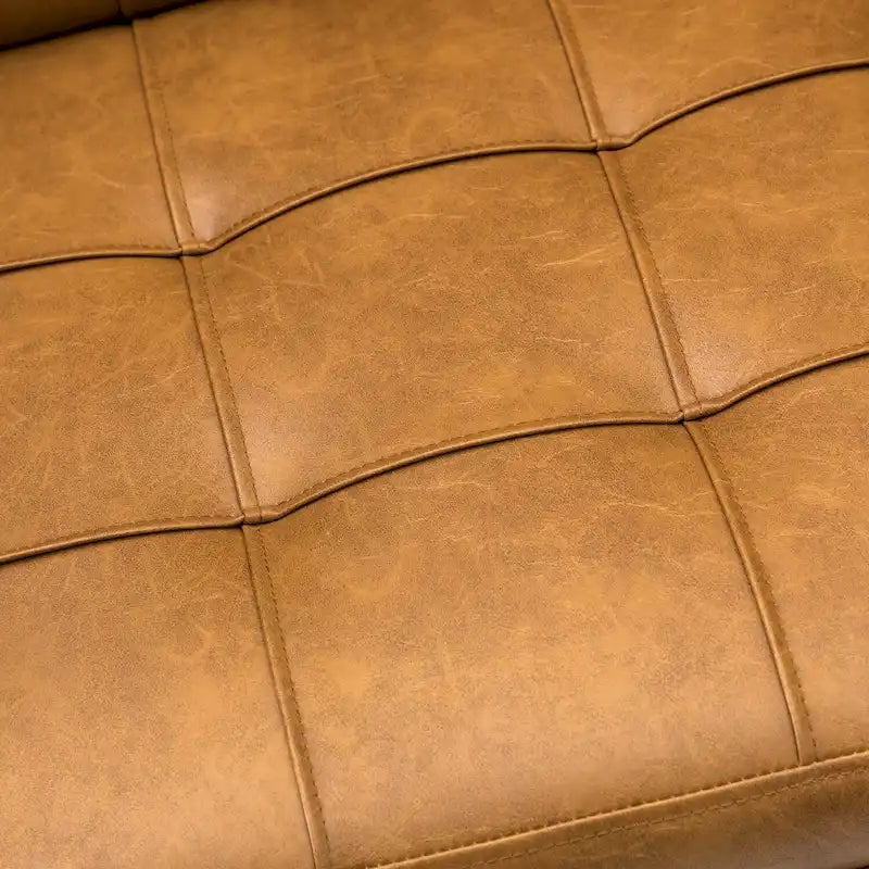 Modern Vegan Leather Height-adjustable Office Chair with 5 Wheels