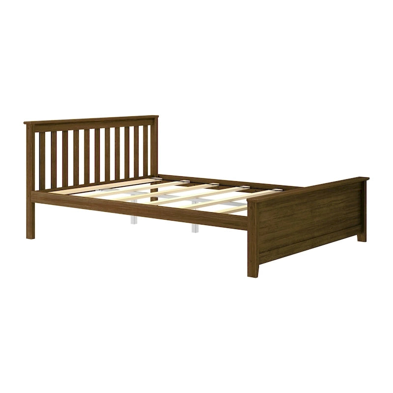 Classic Real Wood Queen Platform Bed