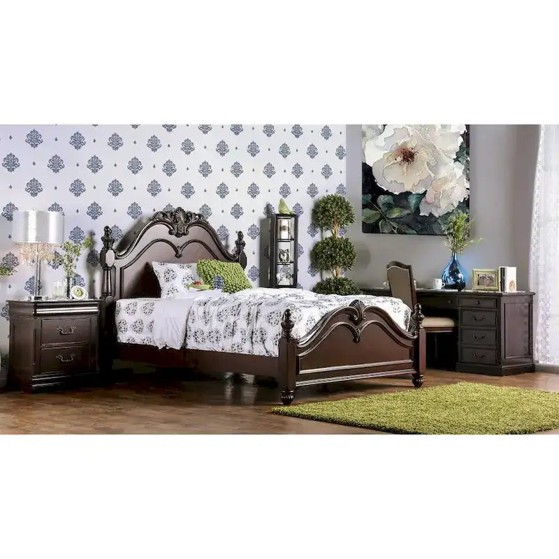 Cherry Solid Wood Four Poster Bed