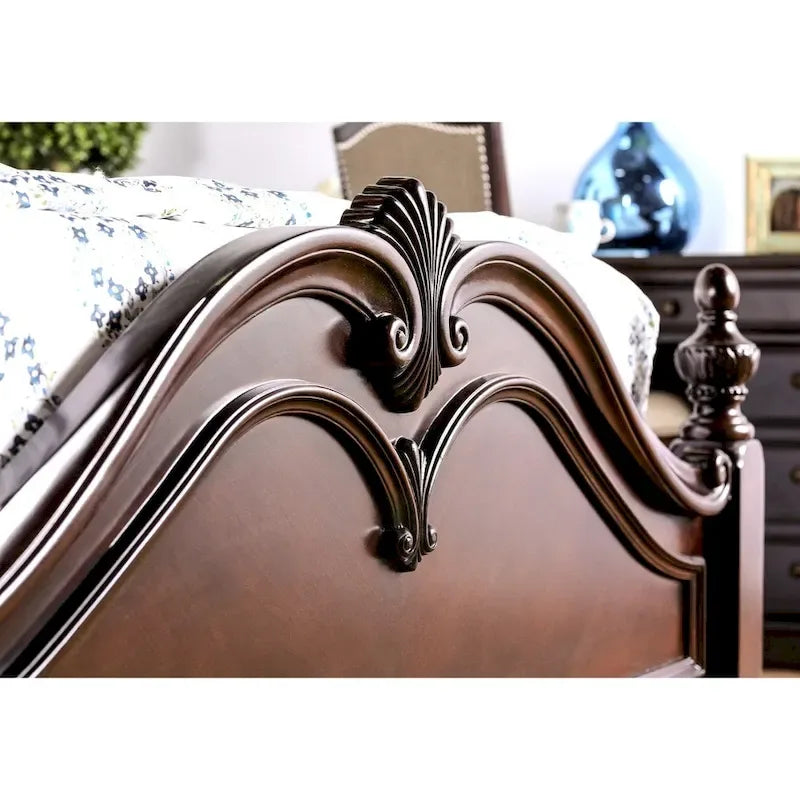 Cherry Solid Wood Four Poster Bed