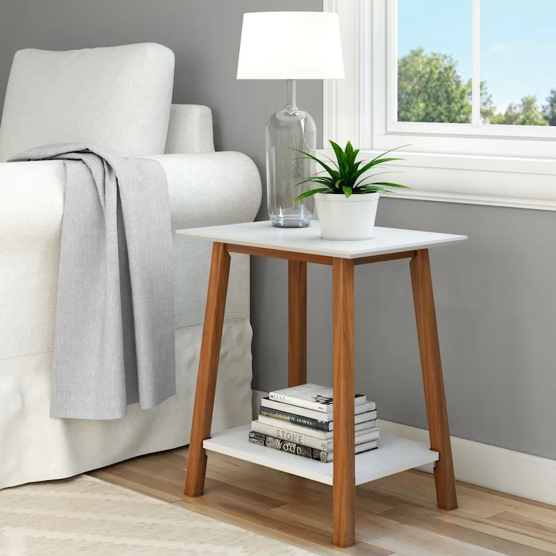 Mid-Century Modern Accent End Table - 23L x 16.25W x 25.5H