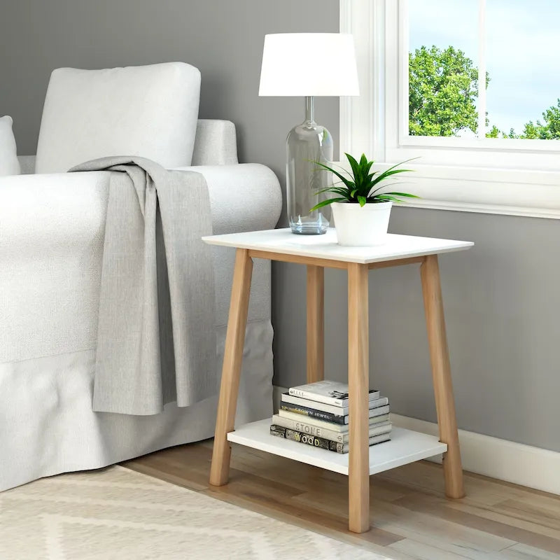 Mid-Century Modern Accent End Table - 23L x 16.25W x 25.5H